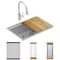 Elkay 18 Gauge Workstation SS 25-1/2" x 18-1/2" x 9" Single Bowl Undermount Sink and Faucet Kit ECTRU24169RTFCW - alternate 6